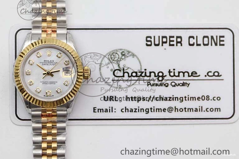 279179 TWF Best YG White SS NH05 Diamonds Bracelet Datejust Jubilee Dial 28mm Markers Edition SS on YG 0408